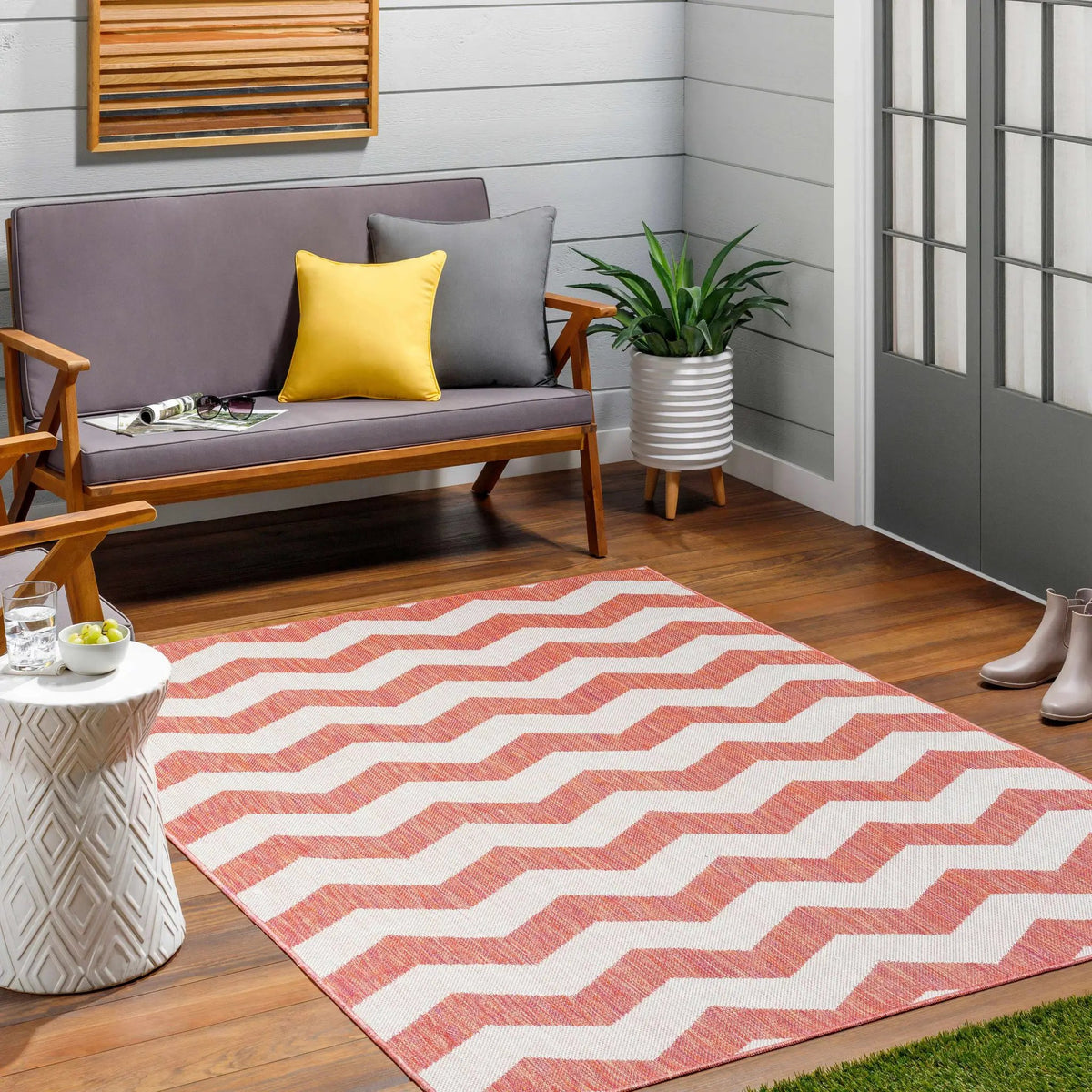 Cheri Lambswool Outdoor Carpet Area Rug - Clearance, installed in a room