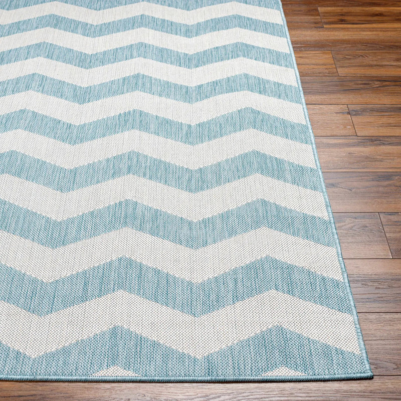 Cheri Thatch Light Blue Outdoor Carpet Area Rug - Clearance by Boutique Rugs