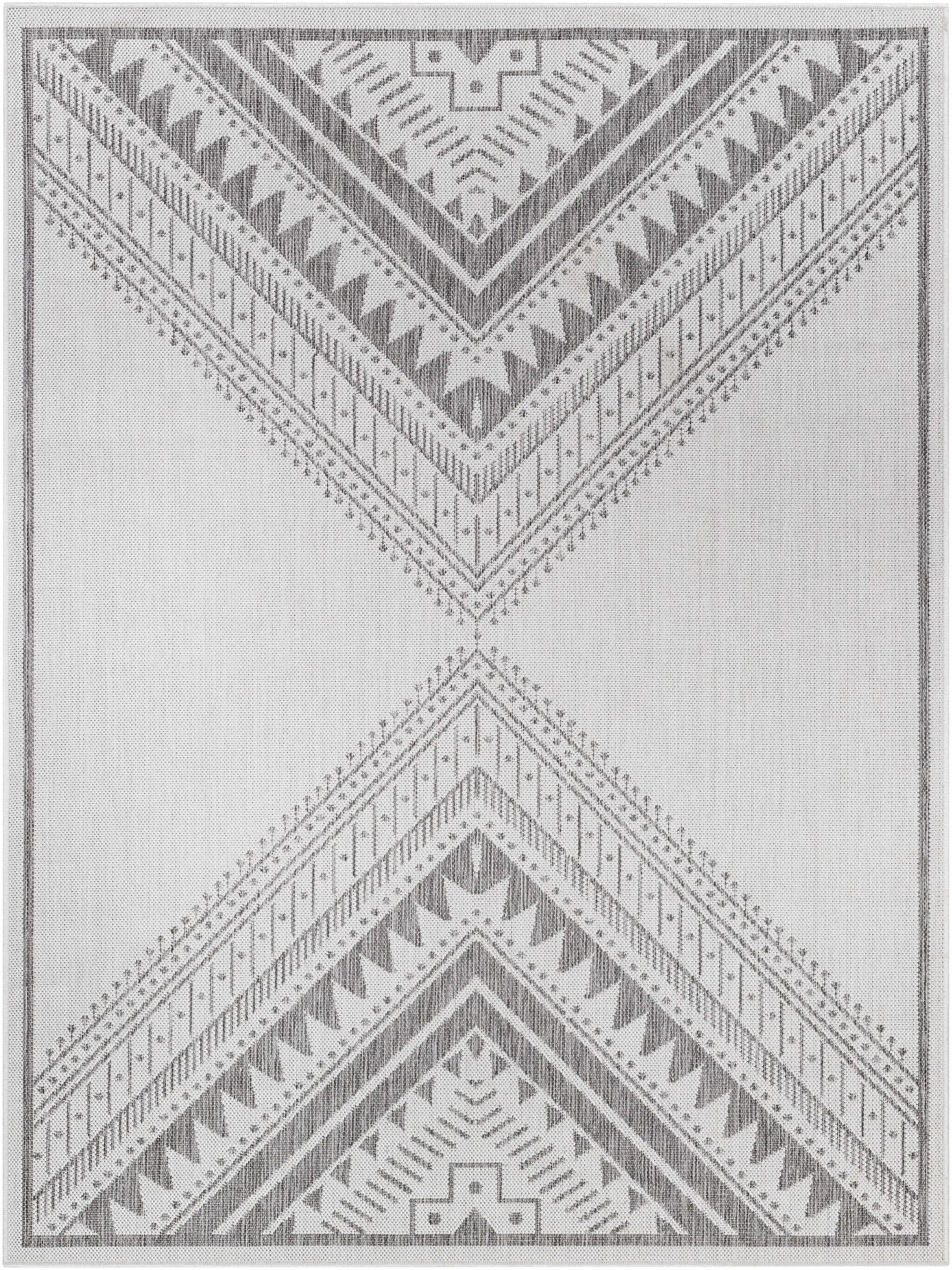 Deana Light Gray Outdoor Area Rug - Clearance by Boutique Rugs