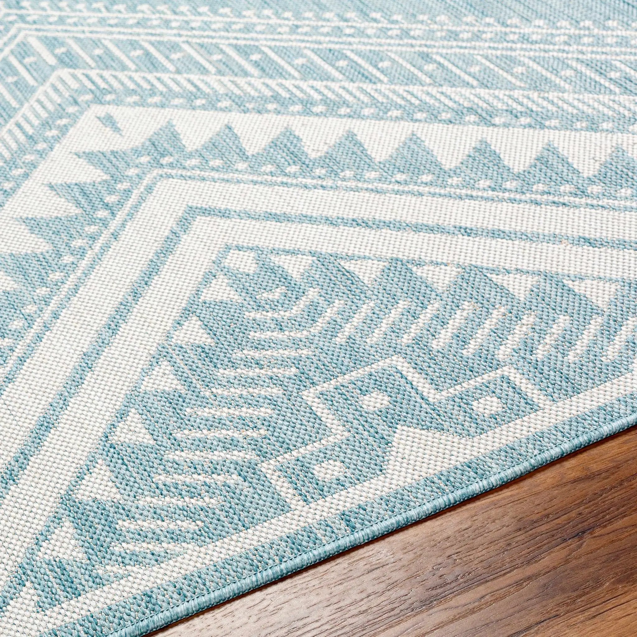 Deana Blue Outdoor Area Rug - Clearance by Boutique Rugs