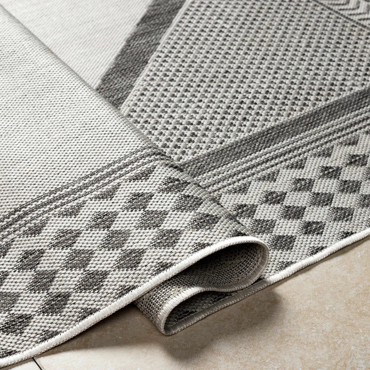 Efrem Off White Outdoor Carpet Area Rug - Clearance, photo 6 of 8