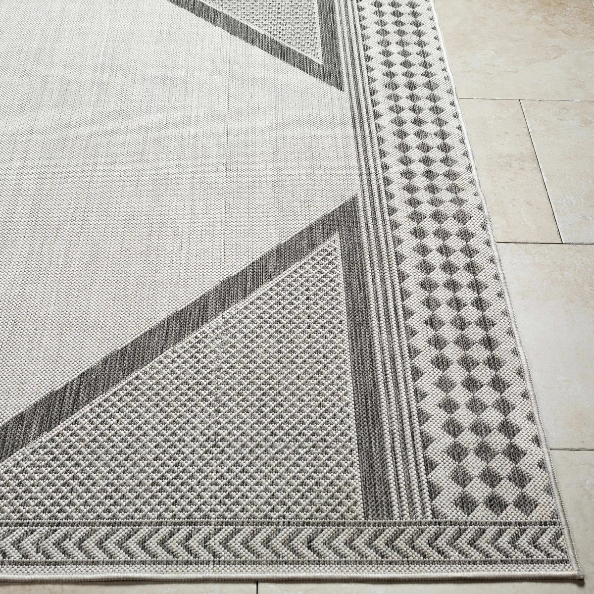 Efrem Off White Outdoor Carpet Area Rug - Clearance, photo 4 of 8