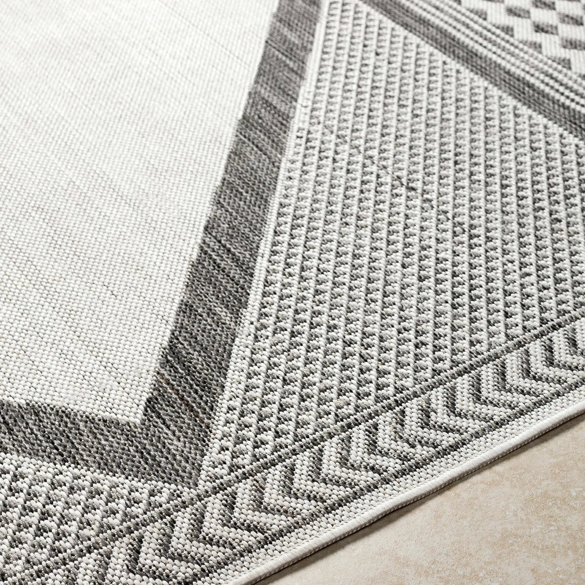 Efrem Off White Outdoor Carpet Area Rug - Clearance, photo 7 of 8