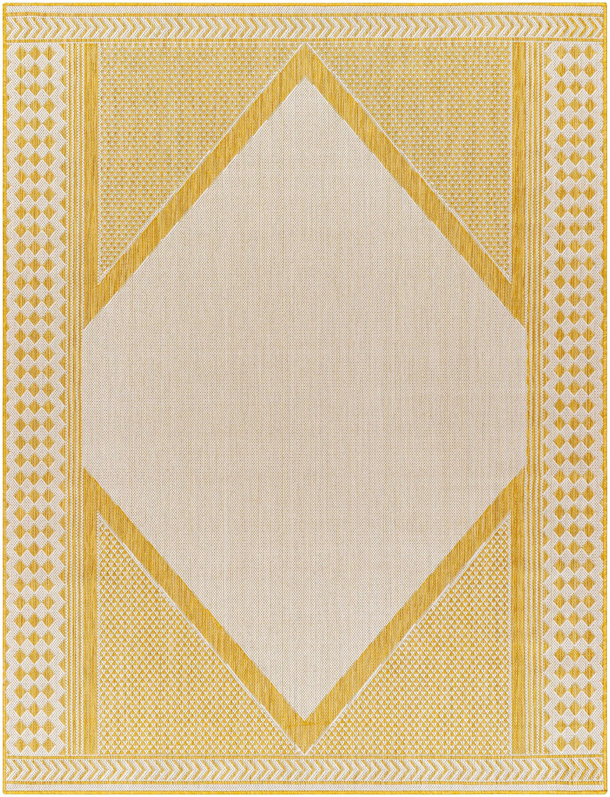 Efrem Mustard Outdoor Carpet Area Rug - Clearance