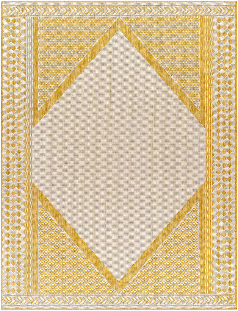 Efrem Mustard Outdoor Carpet Area Rug - Clearance by Boutique Rugs