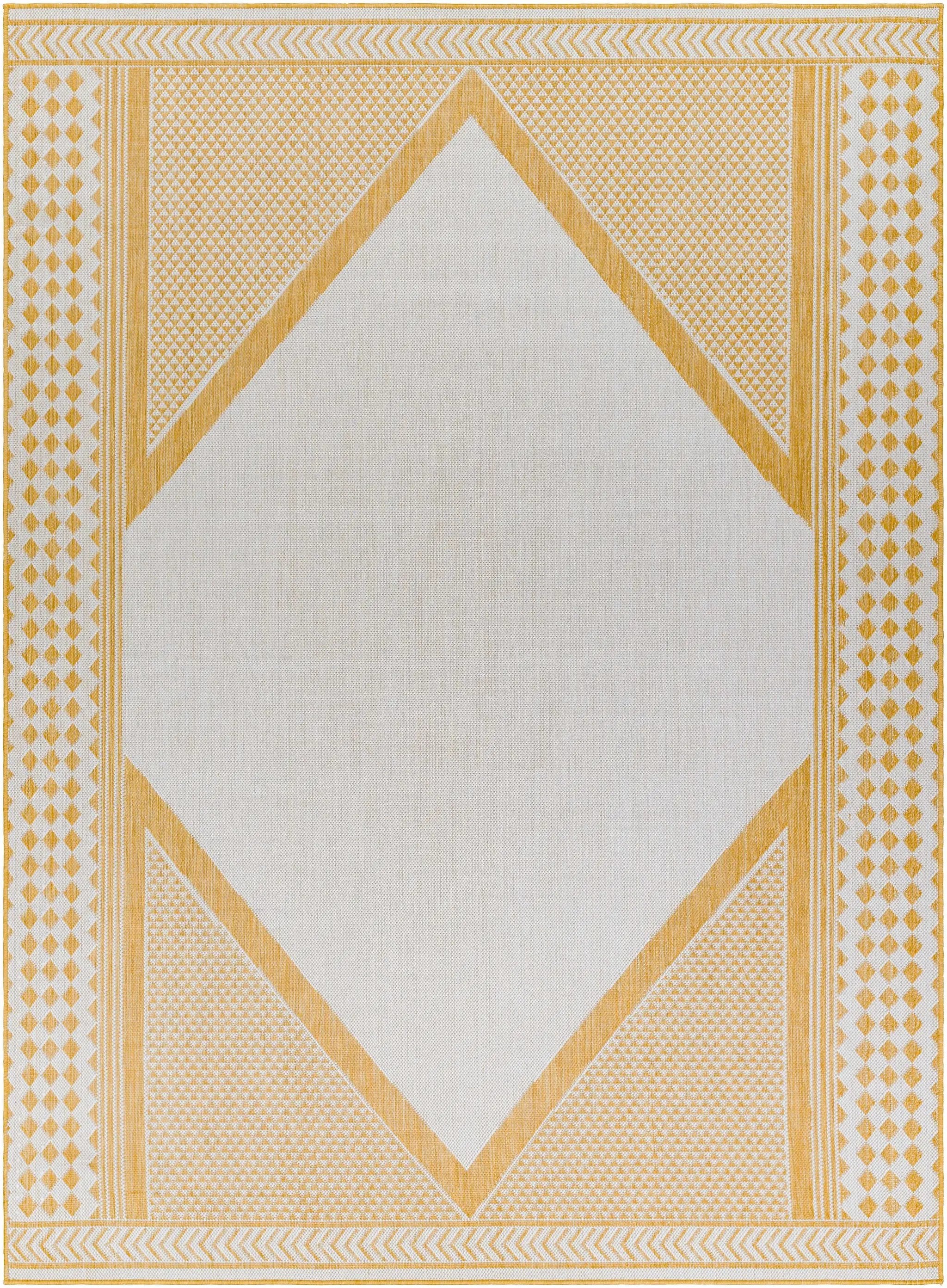 Efrem Mustard Outdoor Carpet Area Rug - Clearance by Boutique Rugs