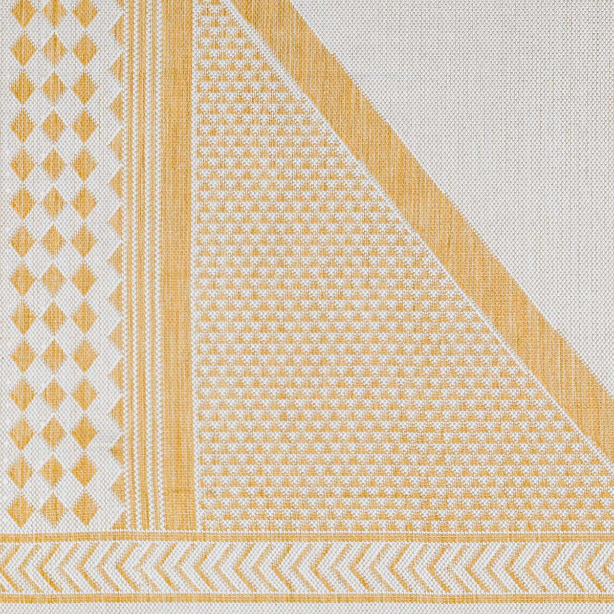 Efrem Mustard Outdoor Carpet Area Rug - Clearance, sample swatch