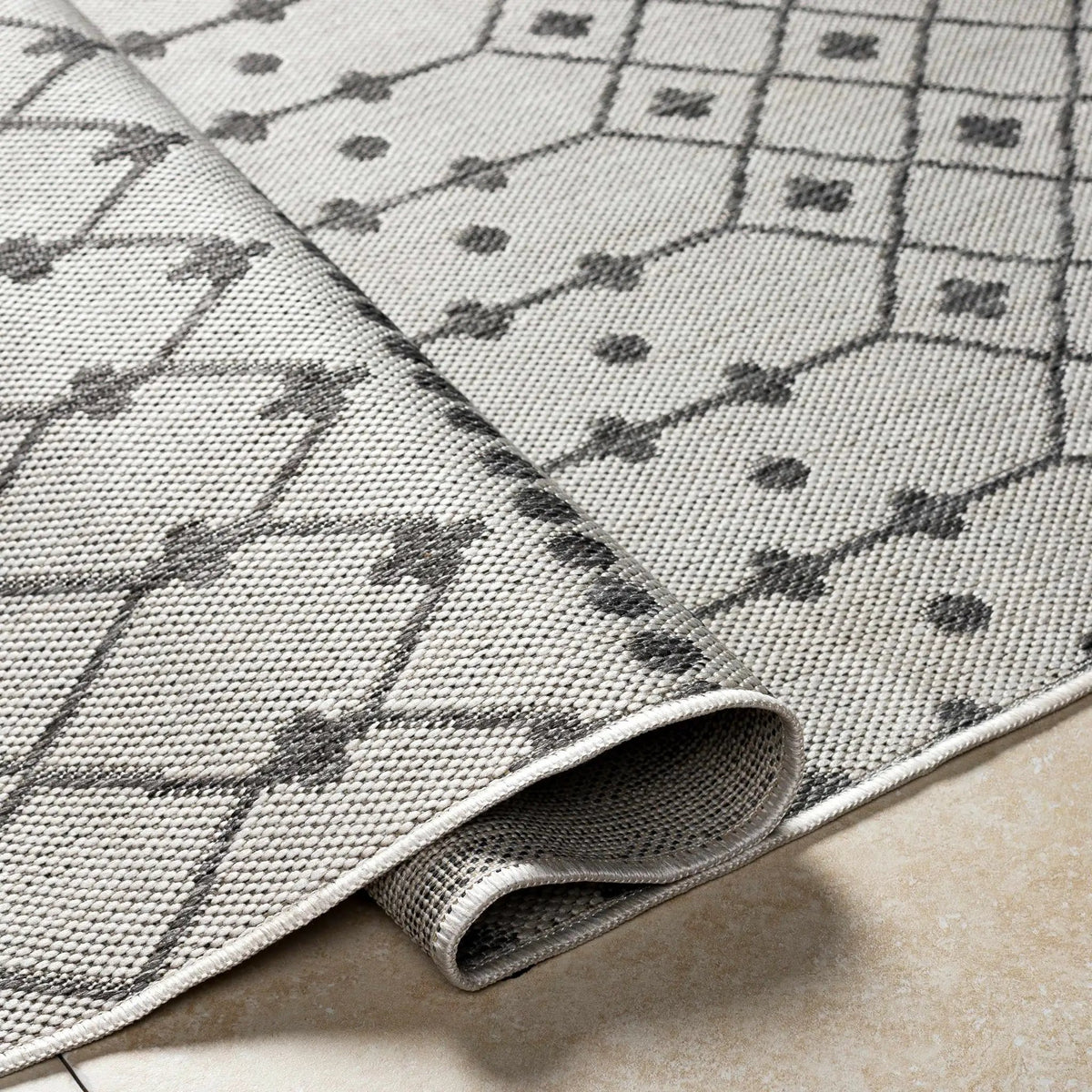 Lali Light Gray Outdoor Area Rug - Clearance, photo 6 of 8