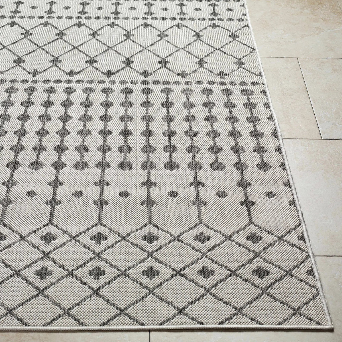 Lali Light Gray Outdoor Area Rug - Clearance, photo 4 of 8