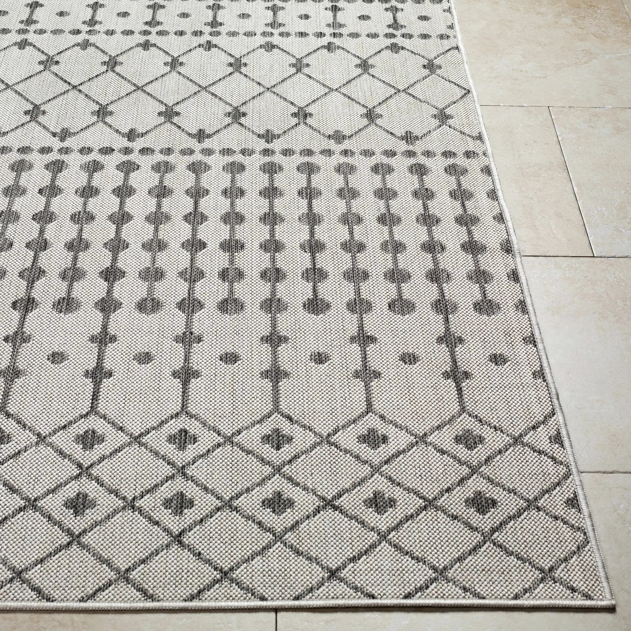 Lali Light Gray Outdoor Area Rug - Clearance by Boutique Rugs
