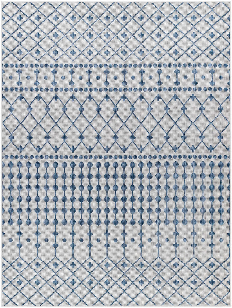 Lali Blue & Gray Outdoor Area Rug - Clearance by Boutique Rugs