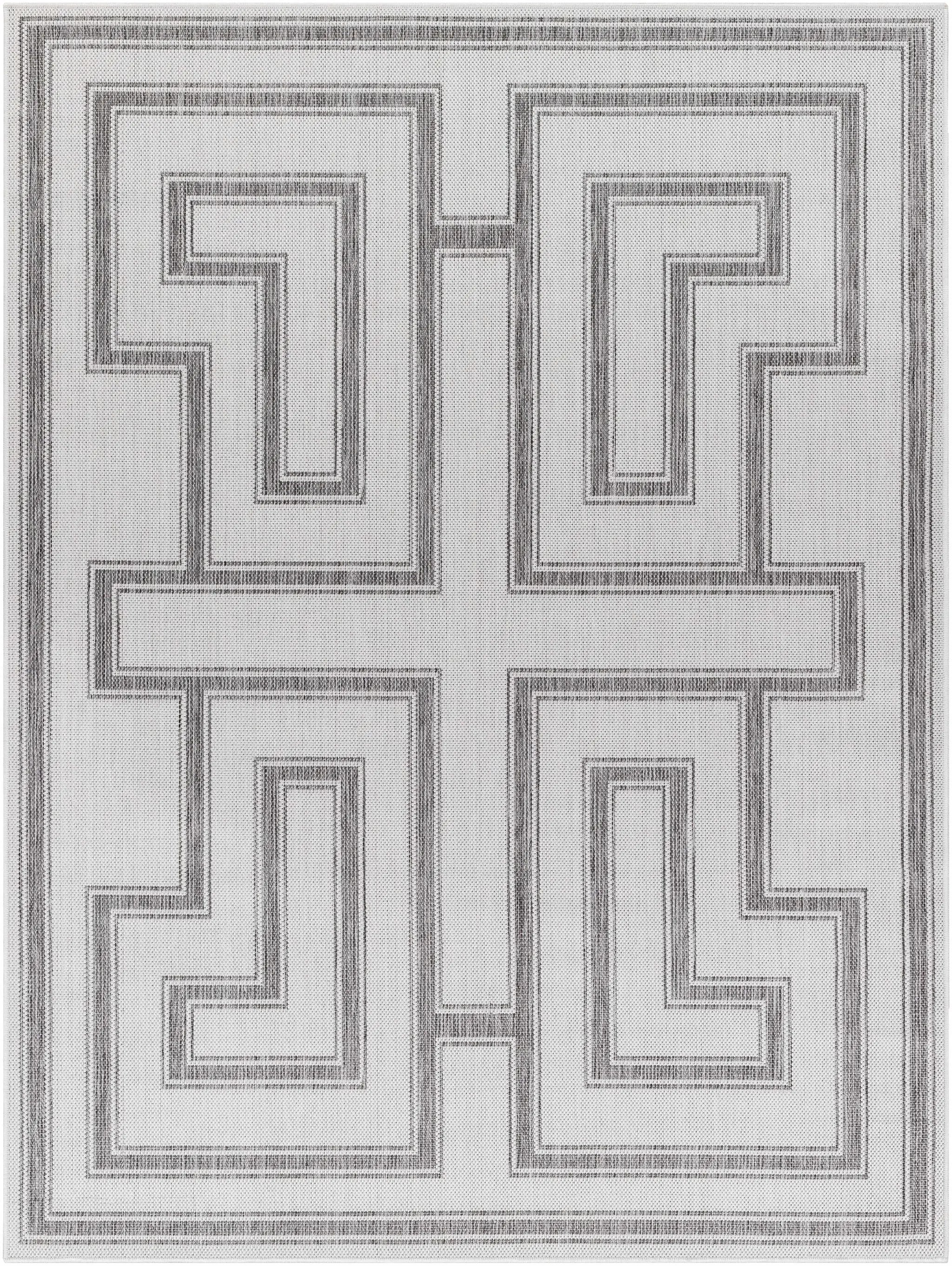 Taro Light Gray Outdoor Area Rug - Clearance by Boutique Rugs