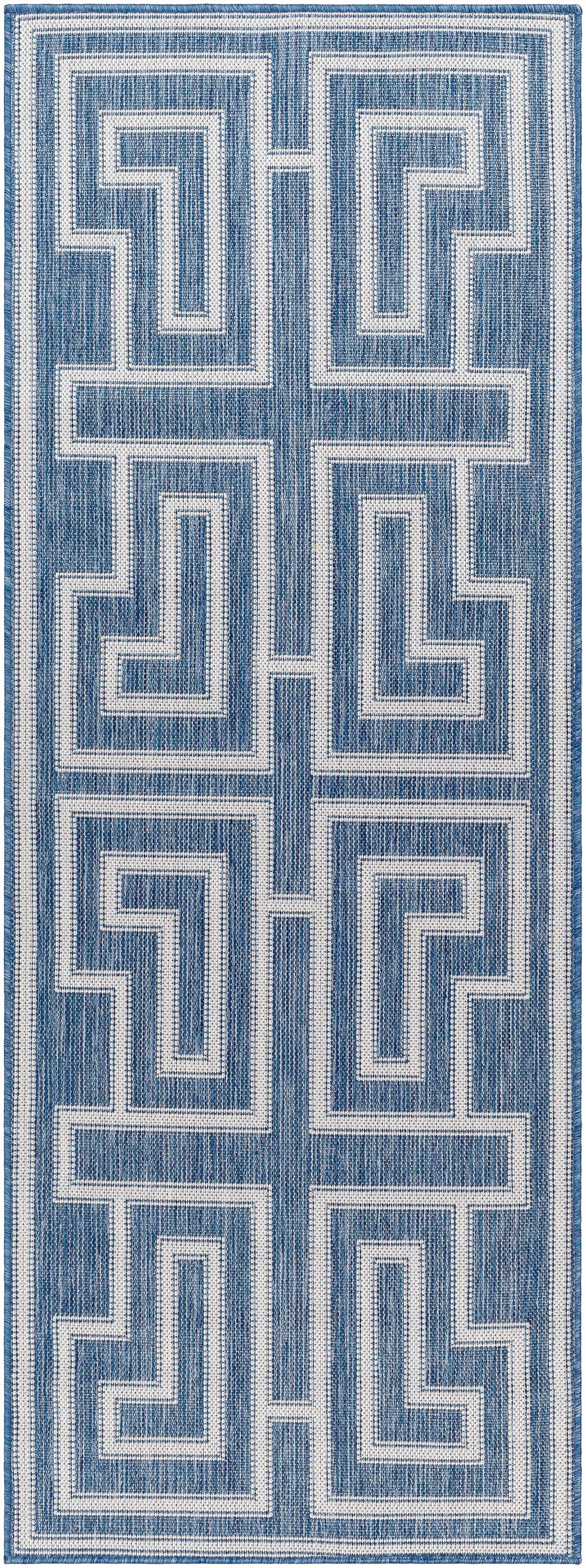 Taro Blue Outdoor Area Rug - Clearance, photo 2 of 7