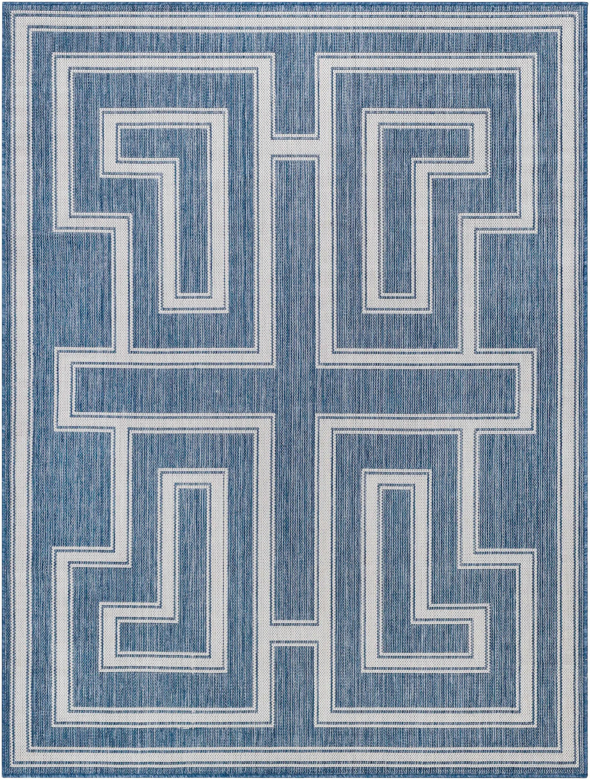 Taro Blue Outdoor Area Rug - Clearance