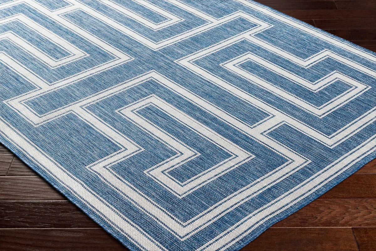 Taro Blue Outdoor Area Rug - Clearance, photo 4 of 7