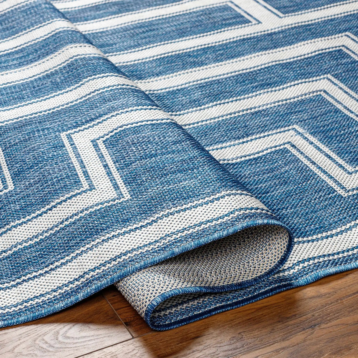 Taro Blue Outdoor Area Rug - Clearance, photo 5 of 7