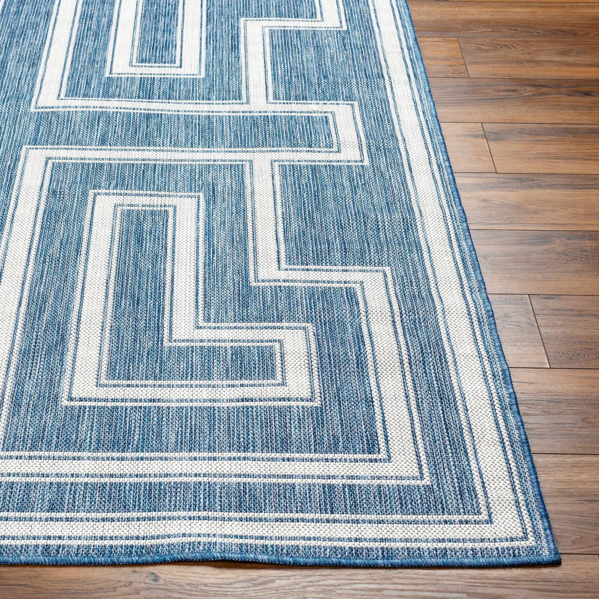 Taro Blue Outdoor Area Rug - Clearance, photo 3 of 7