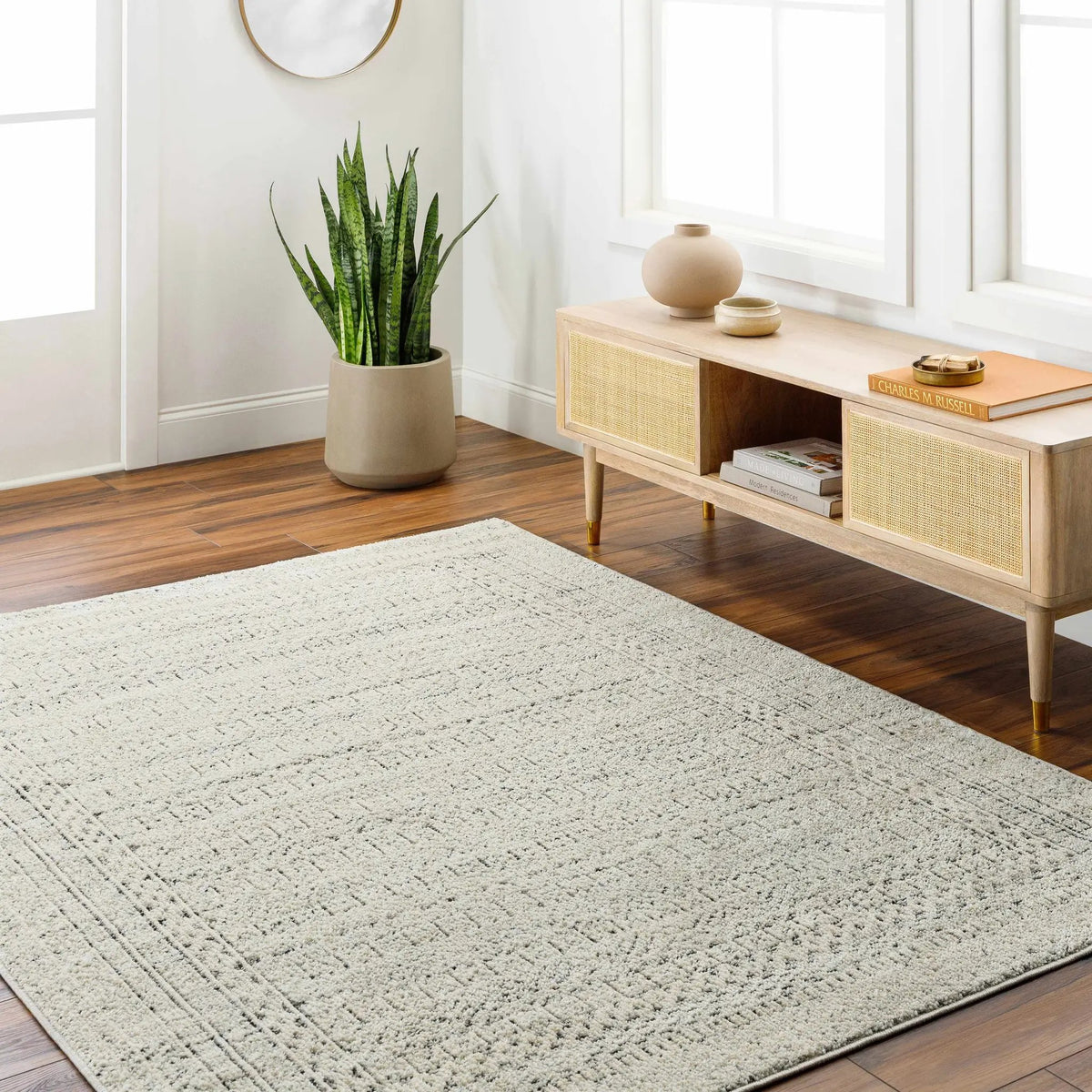 Said Area Rug, installed in a room