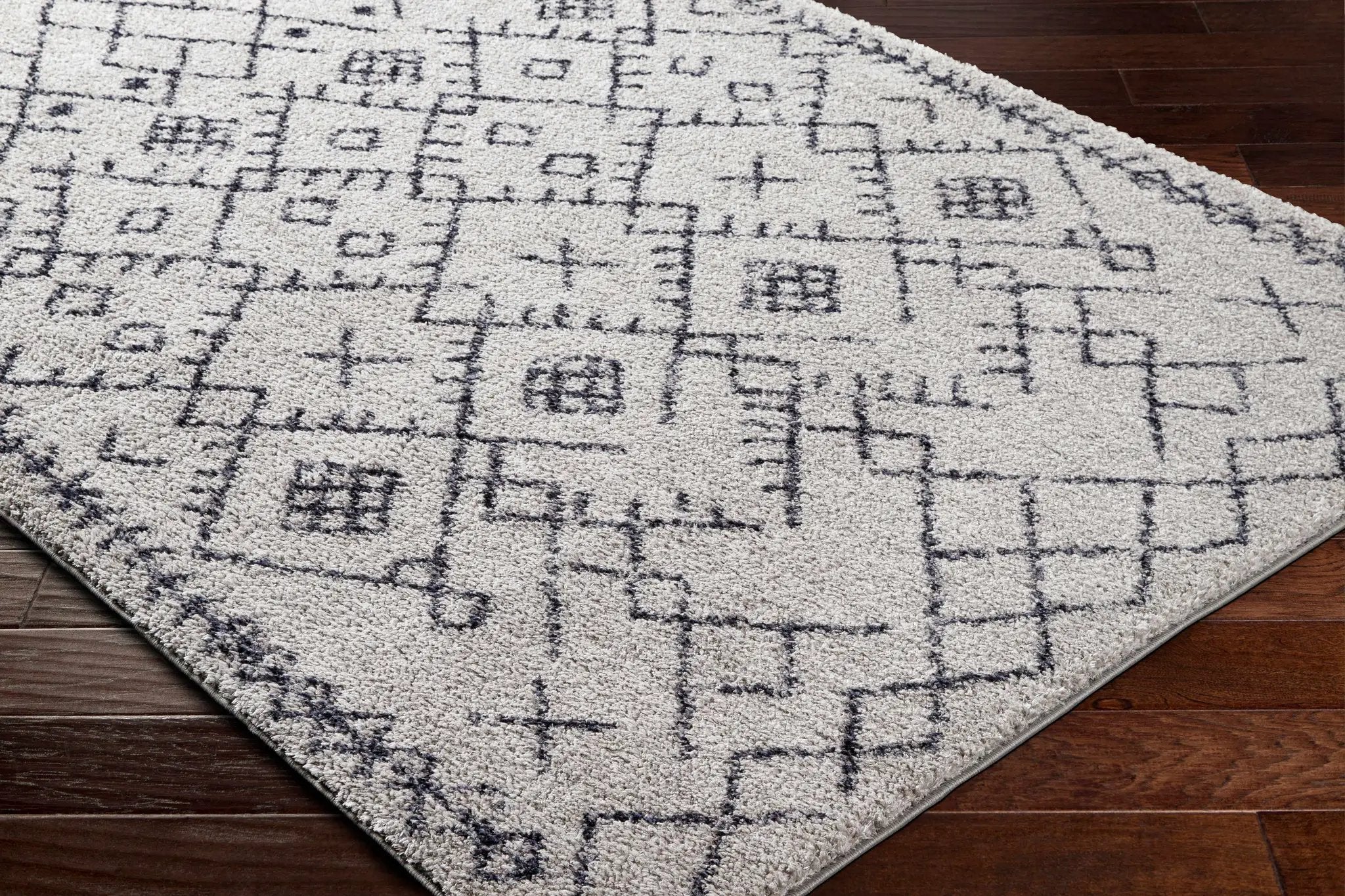Elyes Gray Washable Area Rug - Clearance by Boutique Rugs