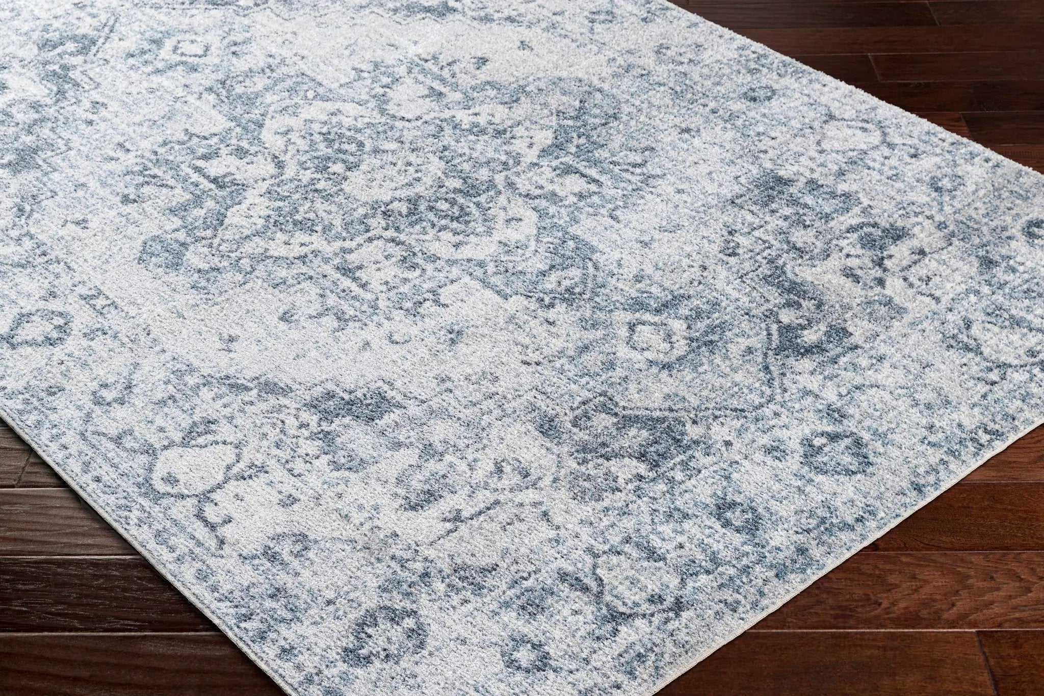Ankti Aqua Washable Area Rug - Clearance by Boutique Rugs