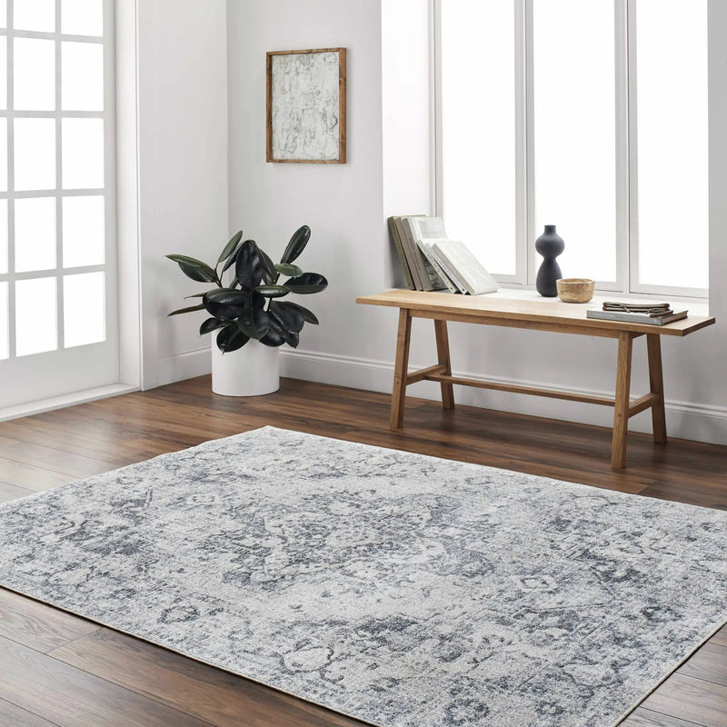 Ankti Aqua Washable Area Rug - Clearance by Boutique Rugs