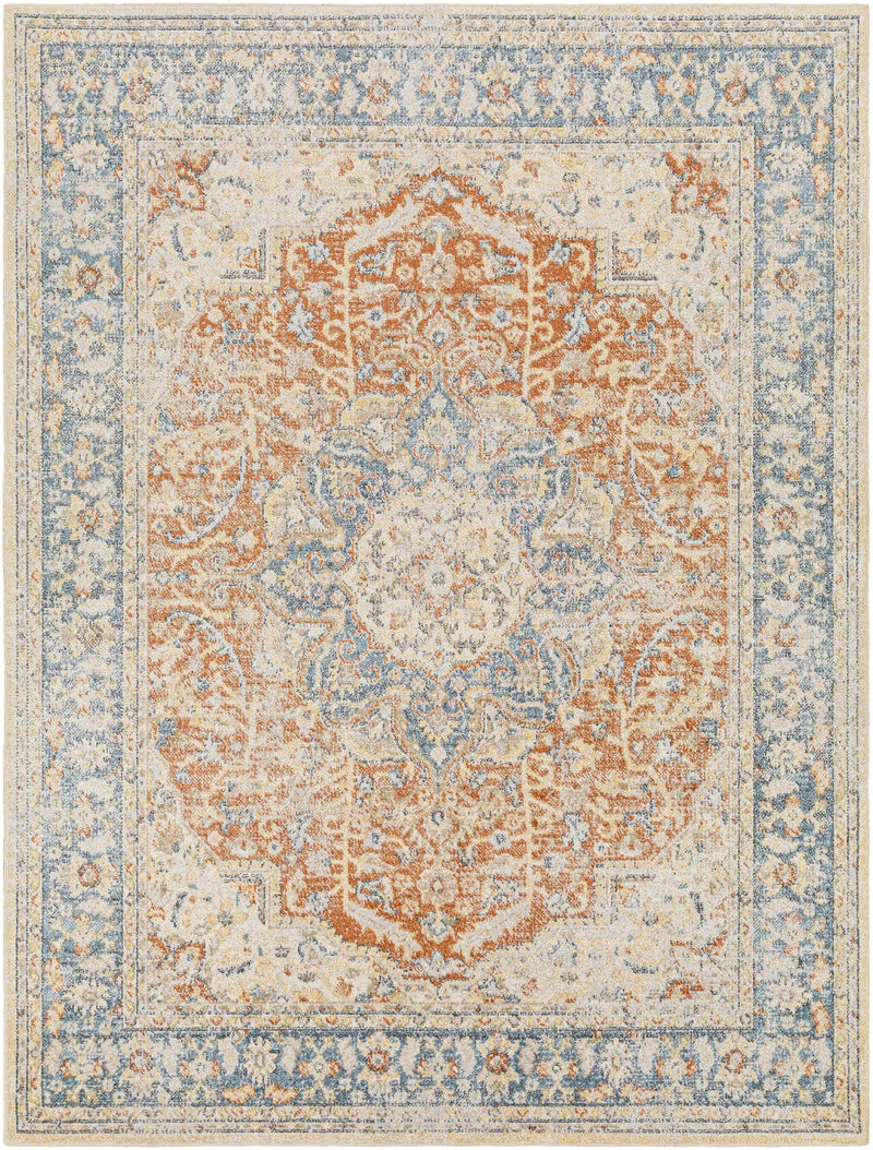 Emke Rust Washable Area Rug - Clearance by Boutique Rugs