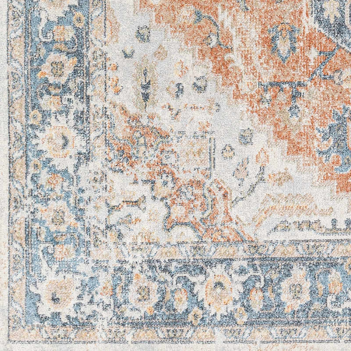 Ezri Rust Washable Area Rug, sample swatch