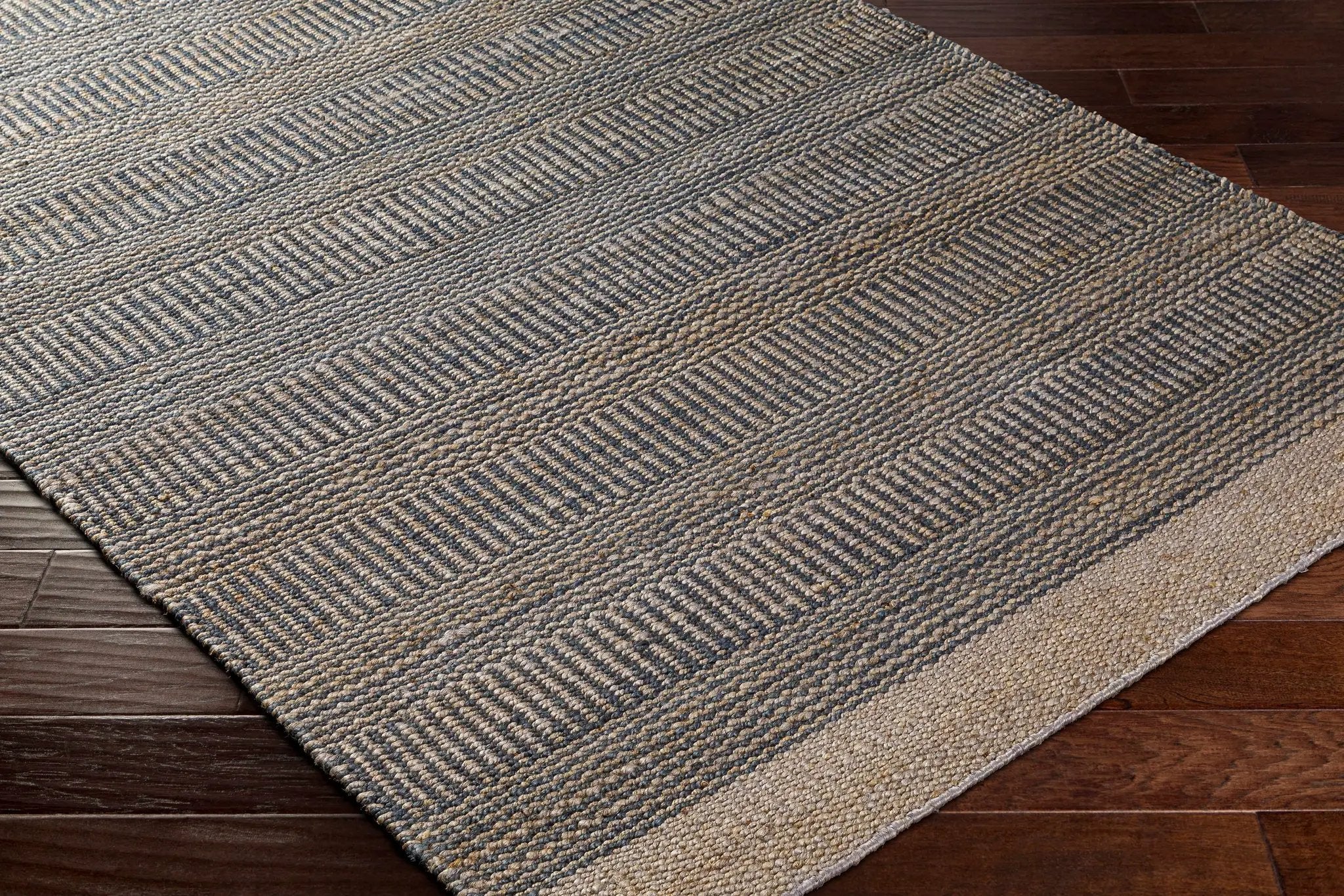 Navy Elle Jute Rug by Boutique Rugs