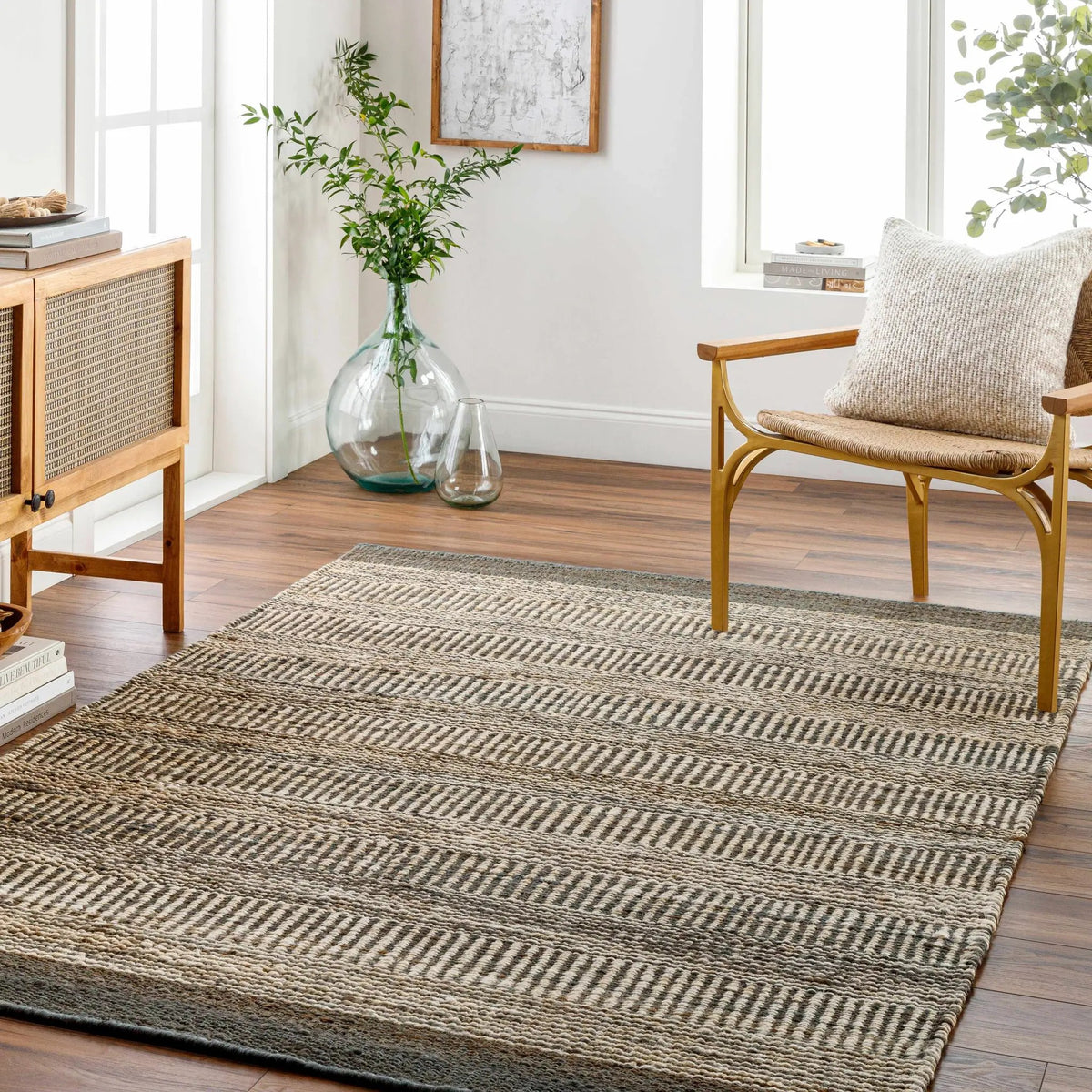 Gray Elle Area Rug - Clearance, installed in a room