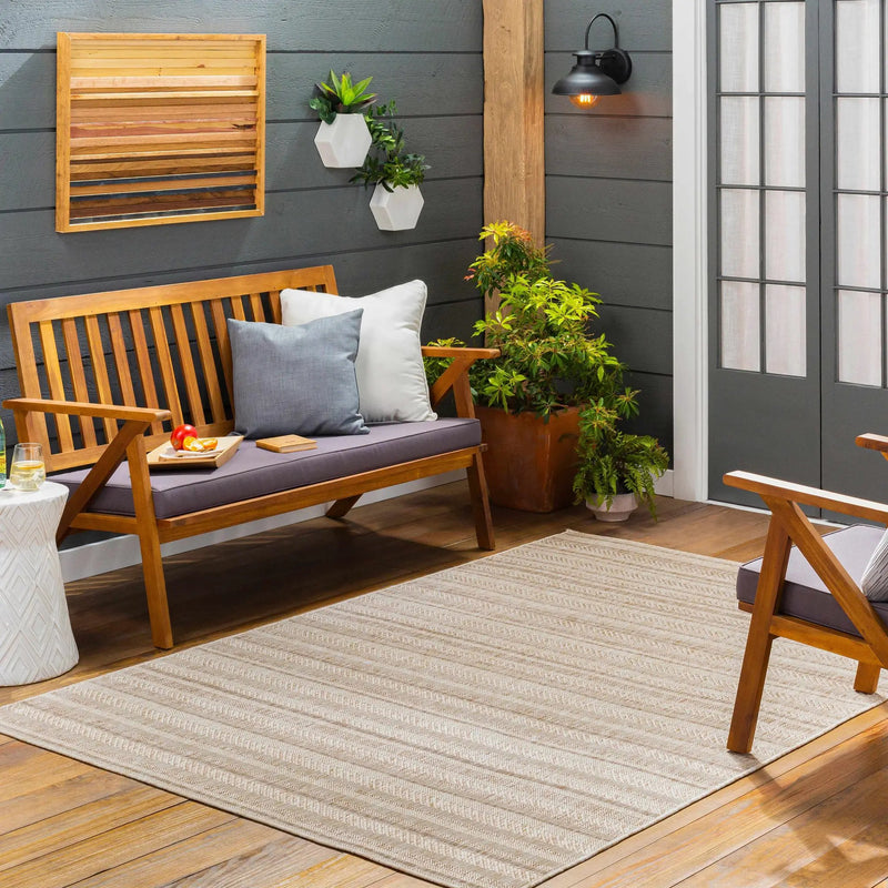 Sultanhisar Striped Nordic Outdoor Rug by Boutique Rugs