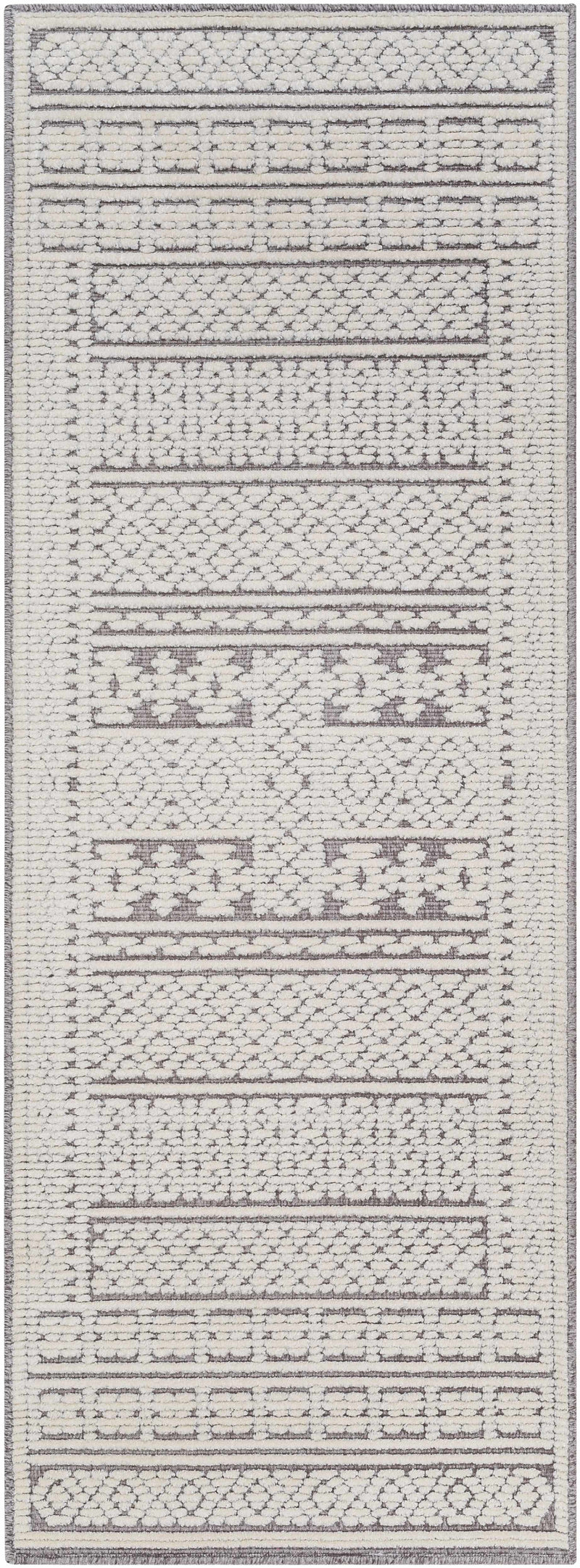 Bahar Cream & Gray Washable Area Rug - Clearance by Boutique Rugs