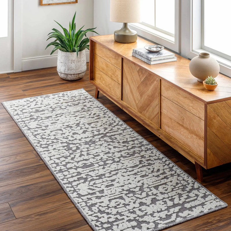 Beren Gray Washable Area Rug - Clearance by Boutique Rugs