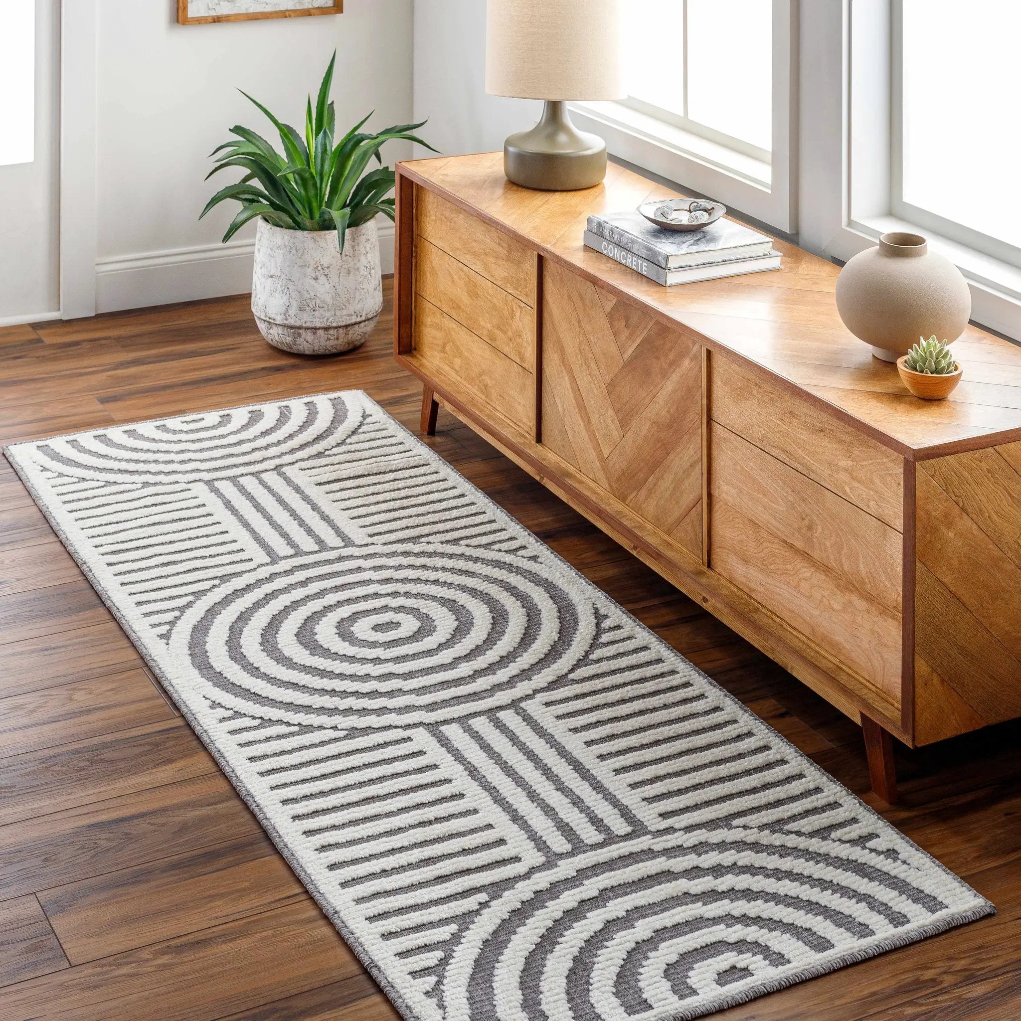 Deron Gray Rainbow Washable Rug by Boutique Rugs