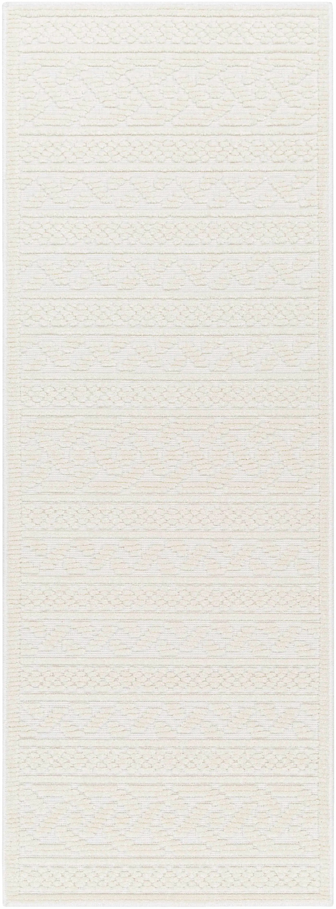 Fadey White 3D Washable Rug by Boutique Rugs