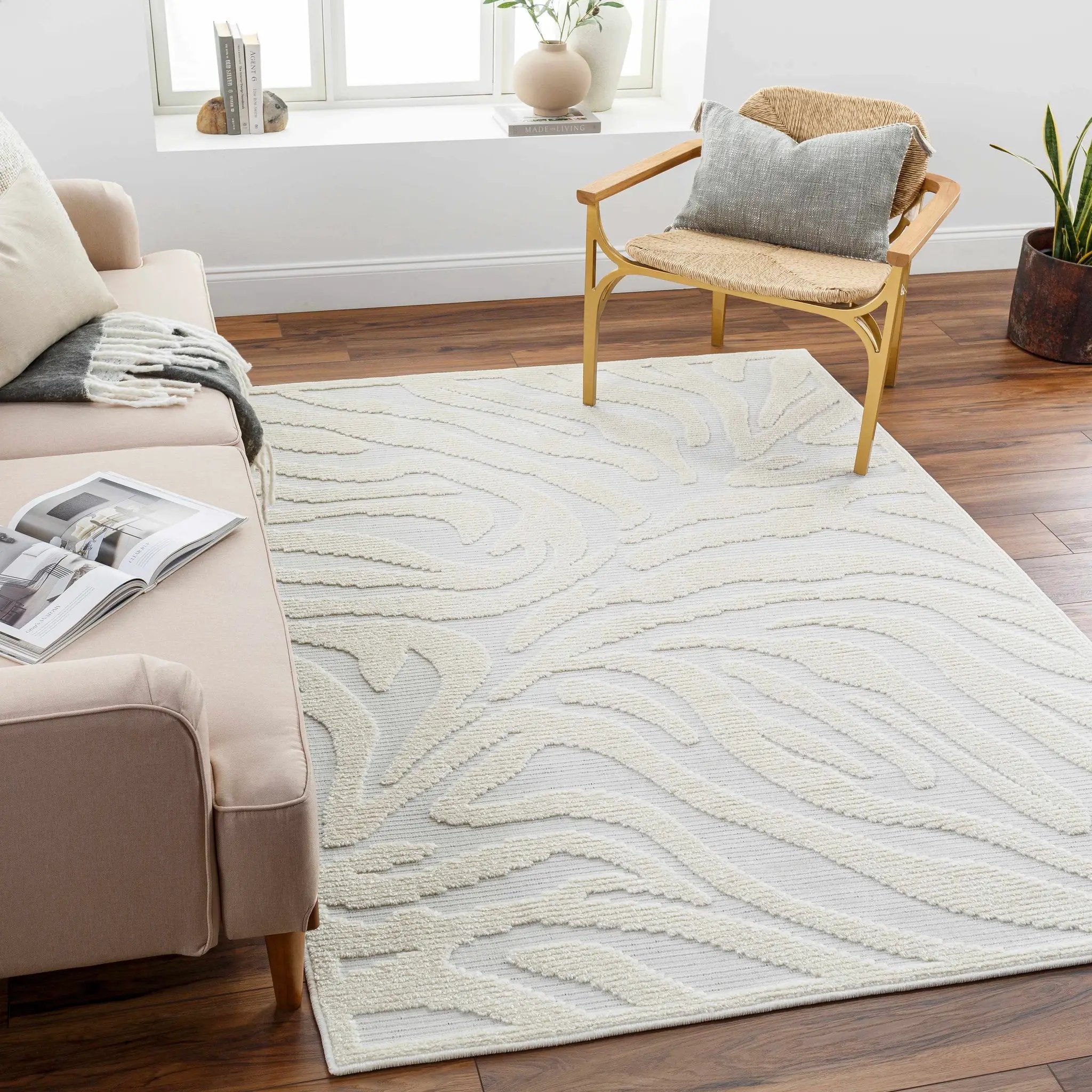 Keto Cream 3D Zebra Rug - Clearance by Boutique Rugs
