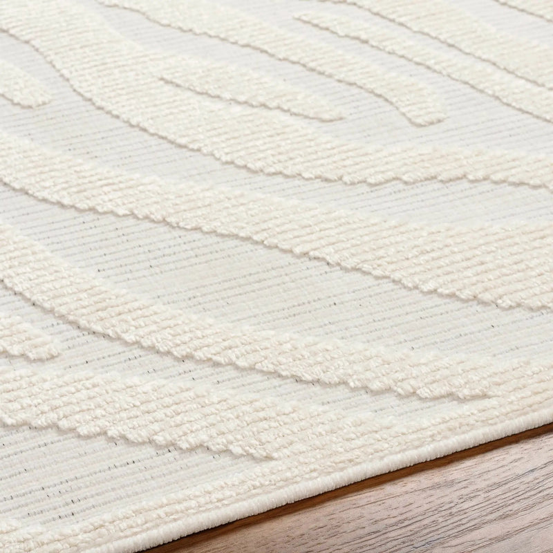 Keto Cream 3D Zebra Rug - Clearance by Boutique Rugs
