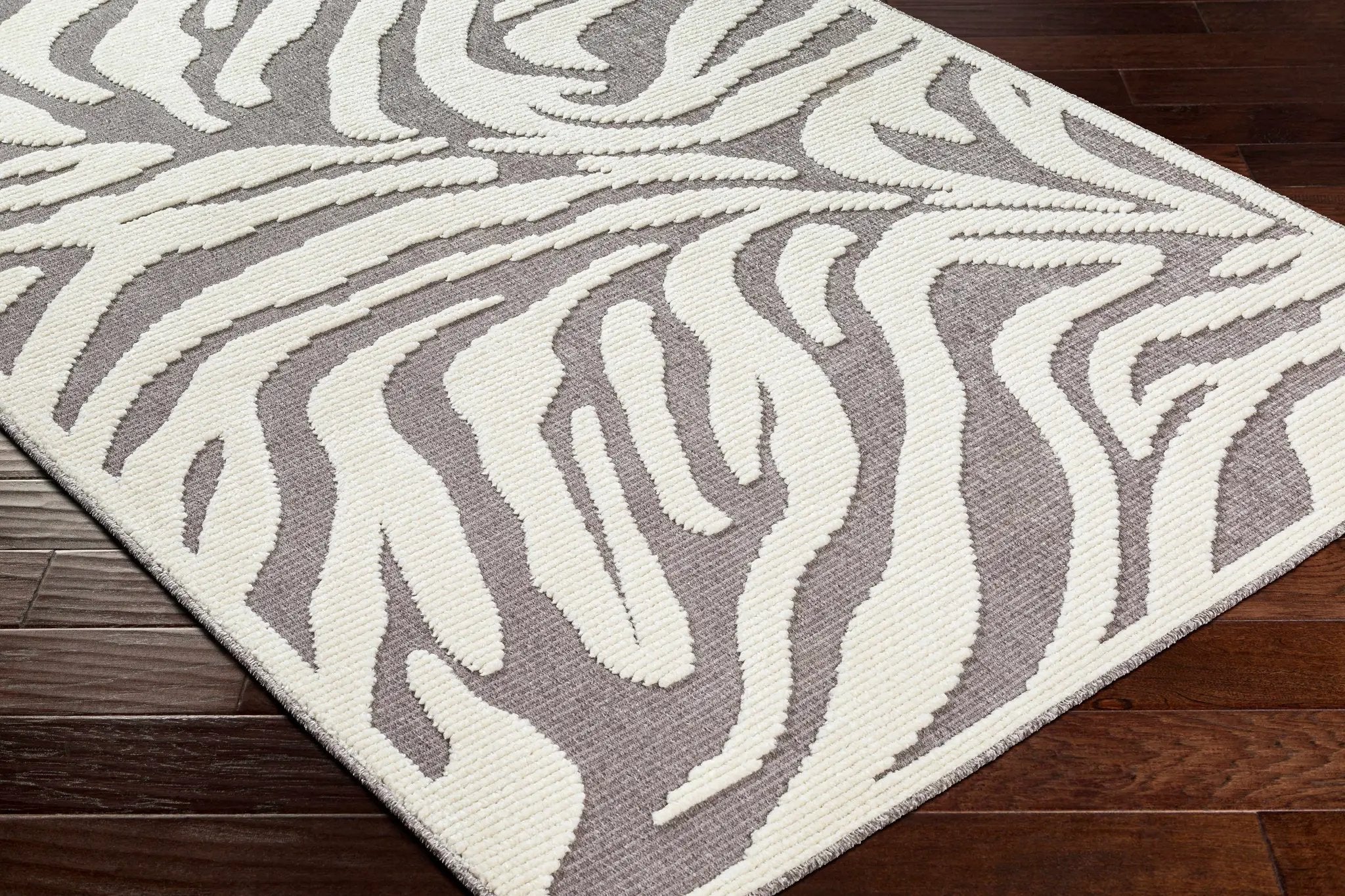 Keto Gray Zebra Rug - Clearance by Boutique Rugs