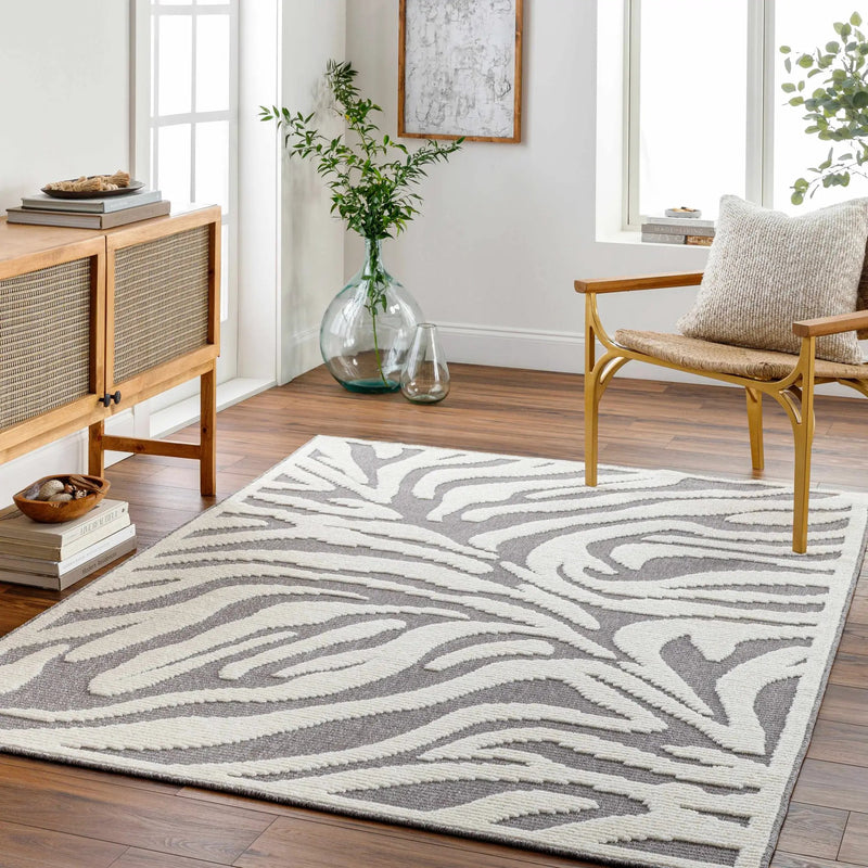 Keto Gray Zebra Rug - Clearance by Boutique Rugs