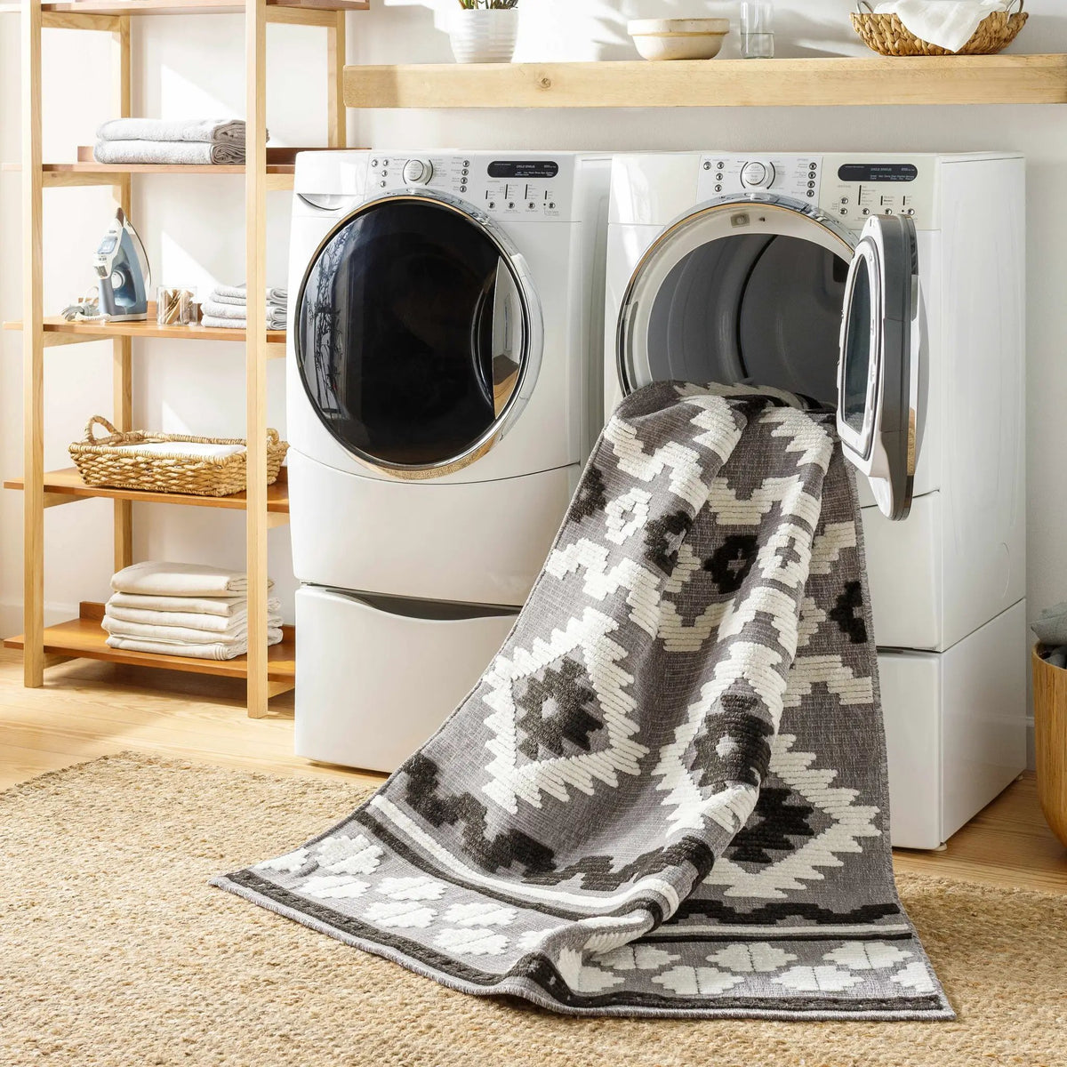Noki Washable Textured Southwestern Rug - Clearance, photo 10 of 10