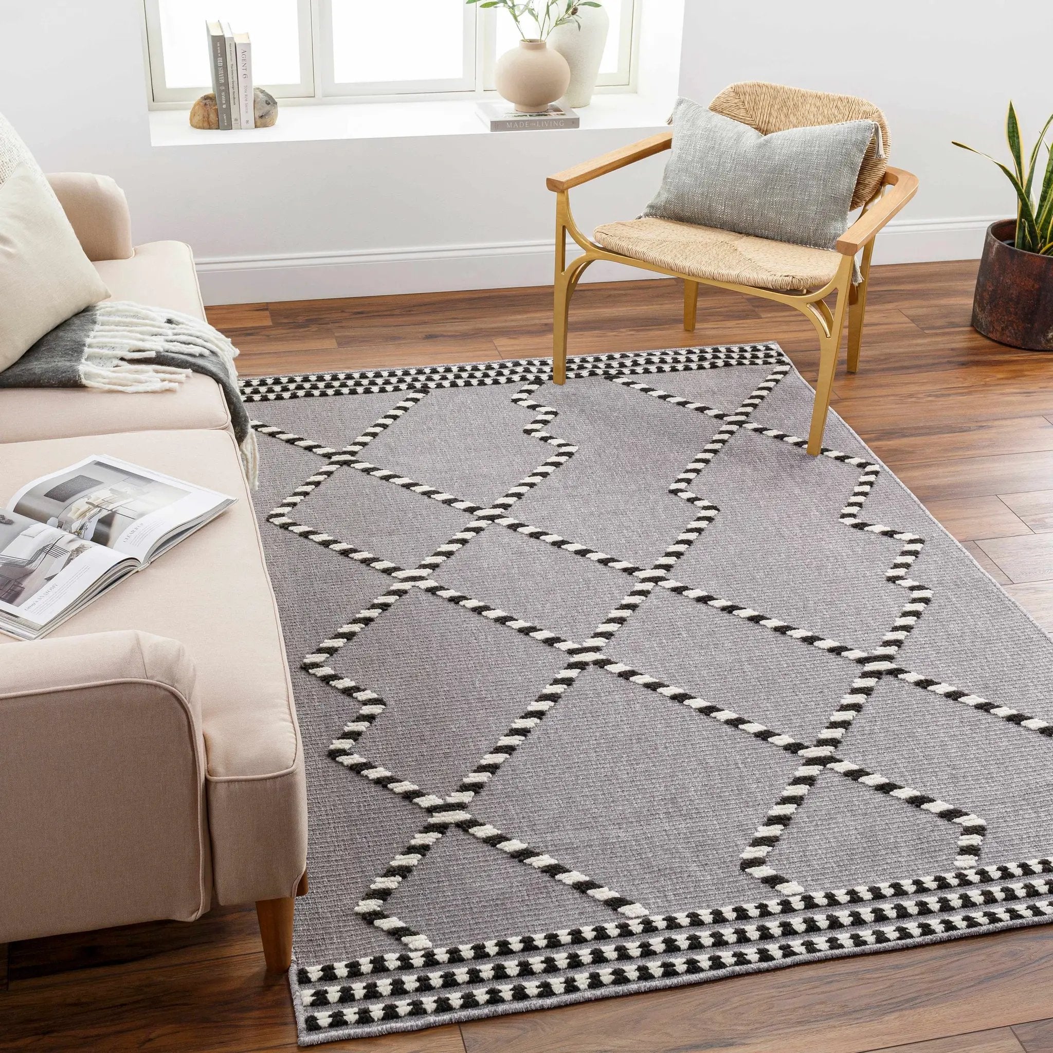 Rolf Textured Washable Rug - Clearance by Boutique Rugs