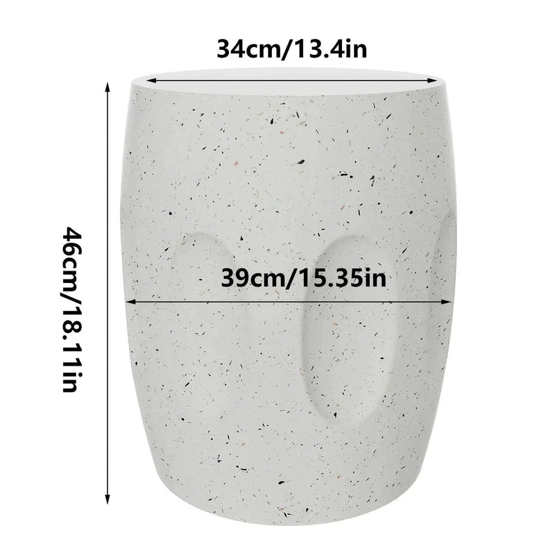 Modern Concrete Drum Side Table – Indoor & Outdoor Accent End Table by House Of Avana