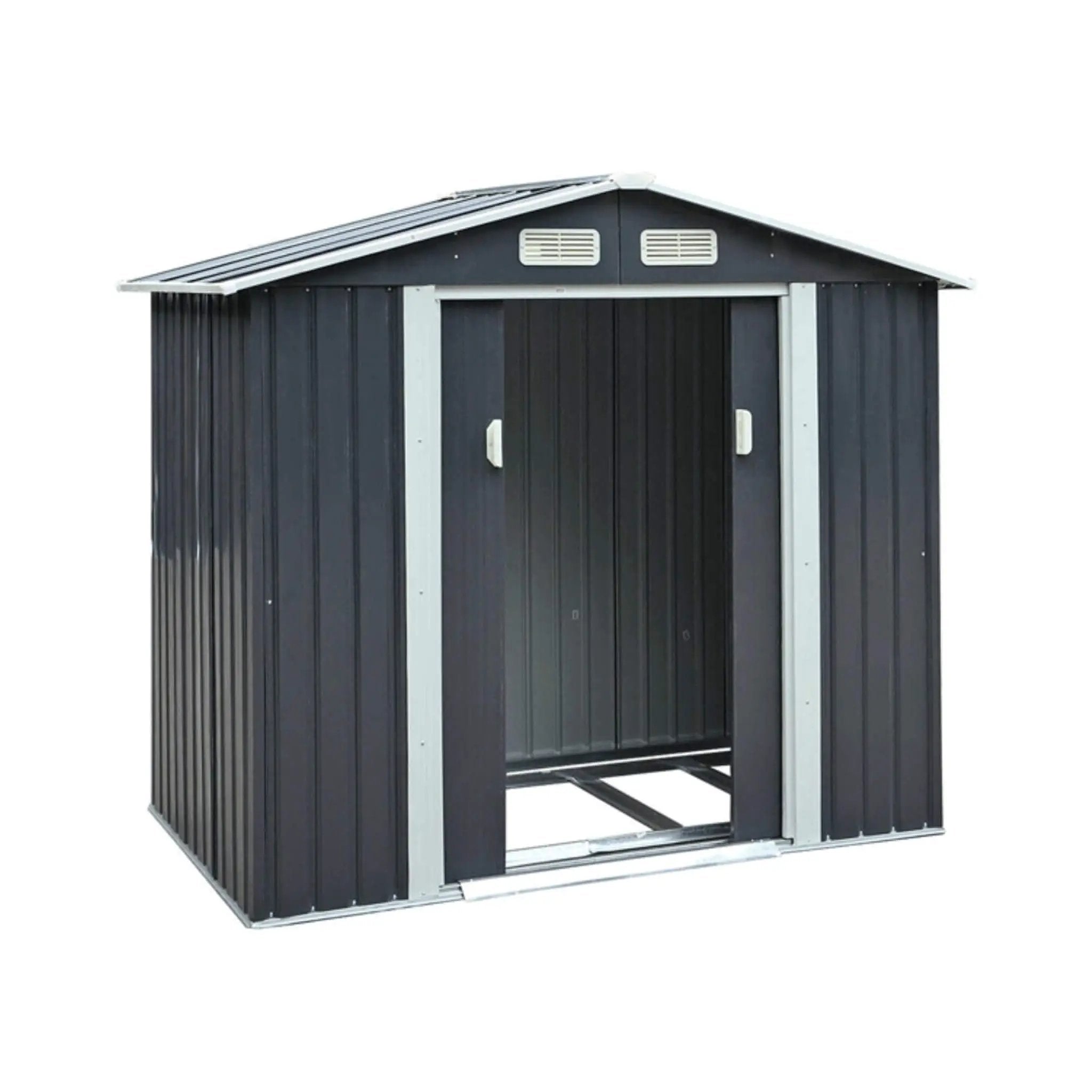 [04X07FT] Alora Small Outdoor Garden Backyard Storage Tool Shed W/ Sliding Door (SAK59938) by SAKSBY WHOLESALE
