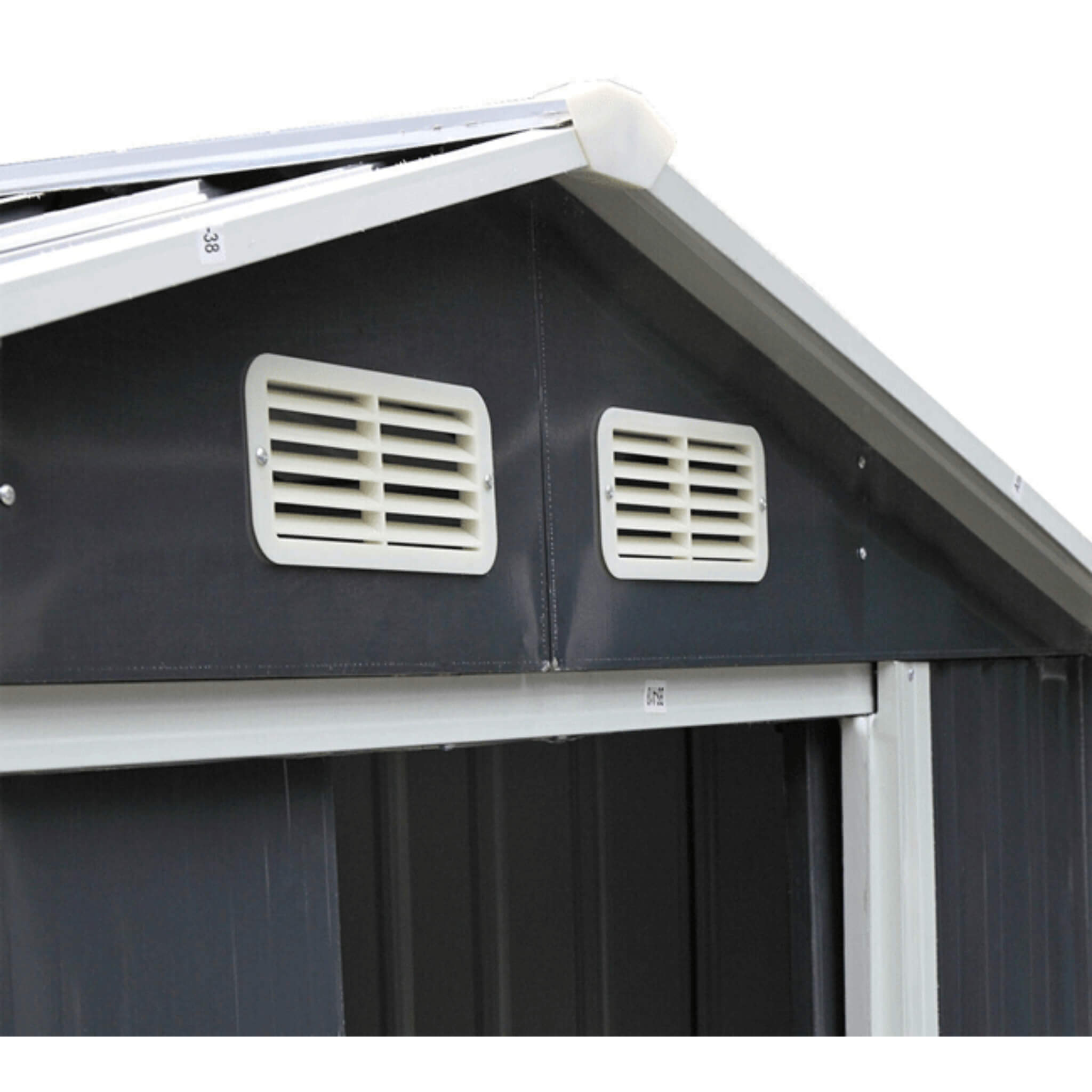 [04X07FT] Alora Small Outdoor Garden Backyard Storage Tool Shed W/ Sliding Door (SAK59938) by SAKSBY WHOLESALE