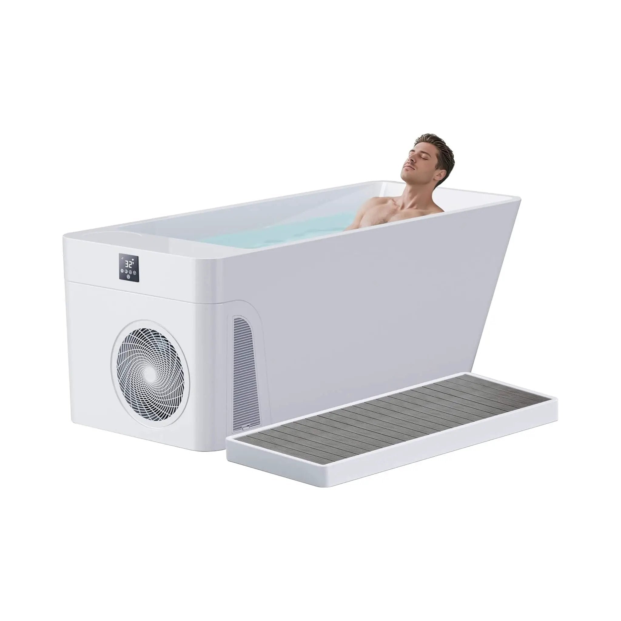 CSC Smart 1-Piece Freestanding Full-Body All-In-One Cold Plunge Tub With Built-In Water Chiller (SAK56280) by SAKSBY WHOLESALE