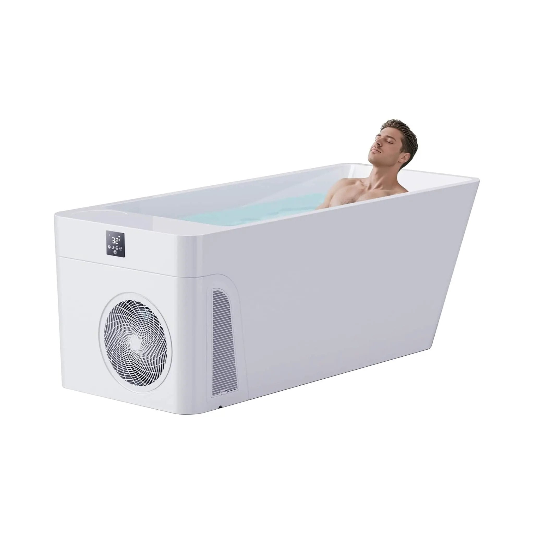 CSC Smart 1-Piece Freestanding Full-Body All-In-One Cold Plunge Tub With Built-In Water Chiller (SAK56280) by SAKSBY WHOLESALE