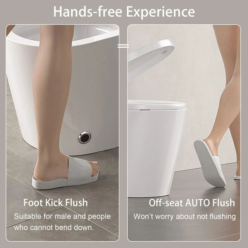 Nuvia Smart Auto Dual Flush Tankless Toilet With Heated Bidet, Auto Open And Close (SAK37415) by SAKSBY WHOLESALE