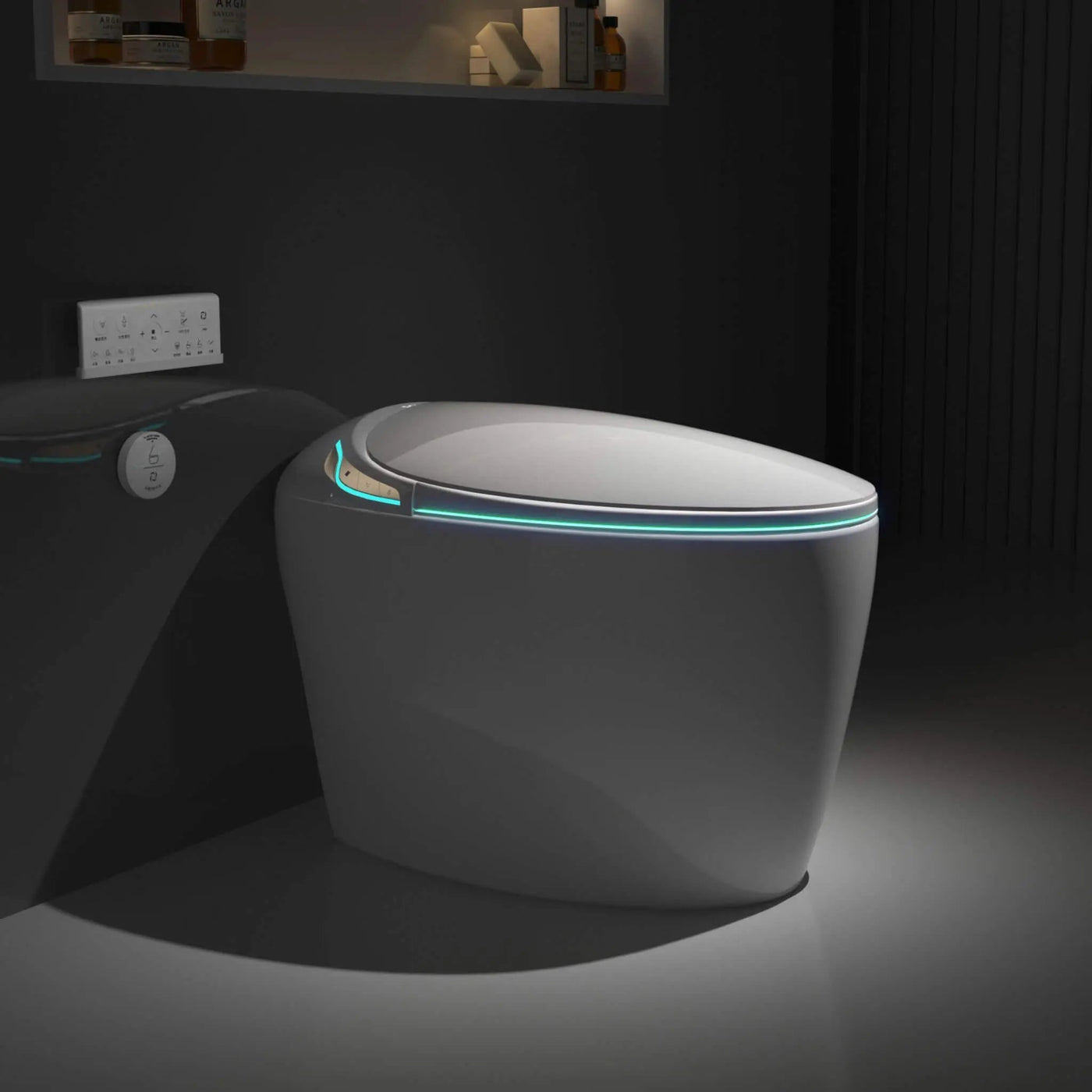 Smart One-Piece Toilet With Bidet, Foot Sensor, LED Display And Dryer (SAK80112) by SAKSBY WHOLESALE