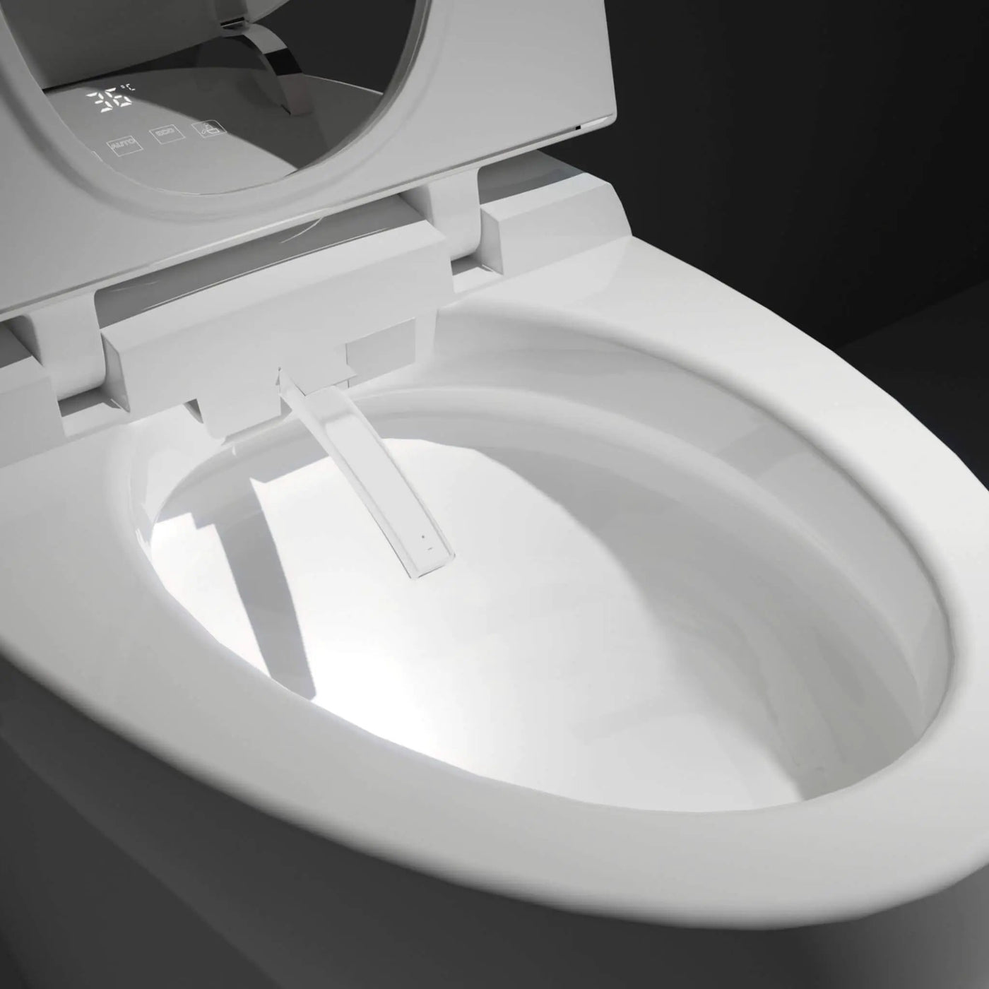 Smart One-Piece Toilet With Bidet, Foot Sensor, LED Display And Dryer (SAK80112) by SAKSBY WHOLESALE