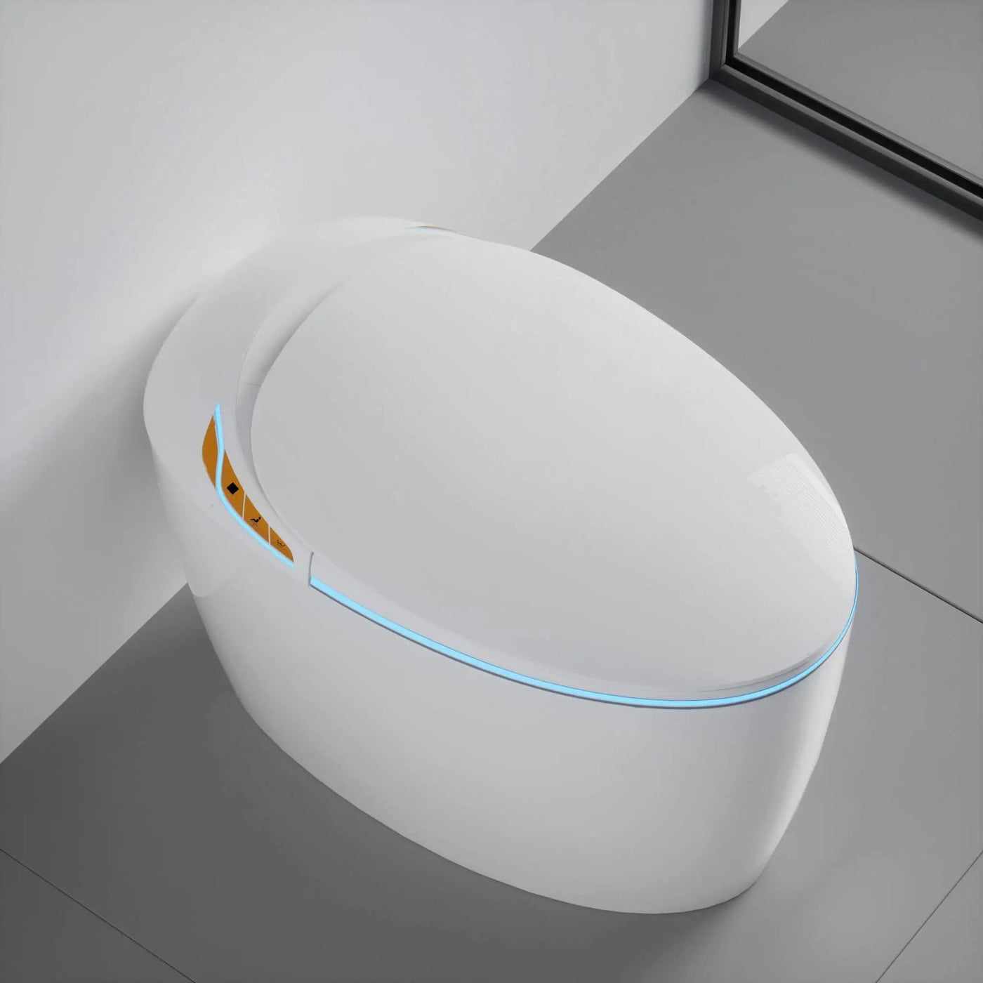 Smart One-Piece Toilet With Bidet, Foot Sensor, LED Display And Dryer (SAK80112) by SAKSBY WHOLESALE