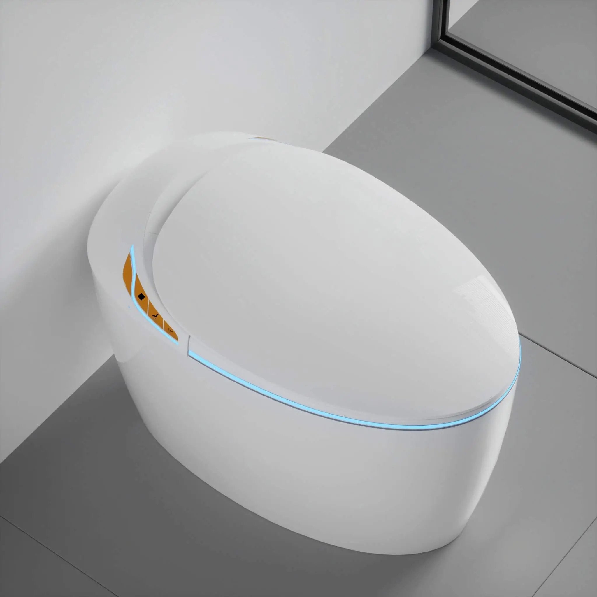 Smart One-Piece Toilet With Bidet, Foot Sensor, LED Display And Dryer (SAK80112) by SAKSBY WHOLESALE